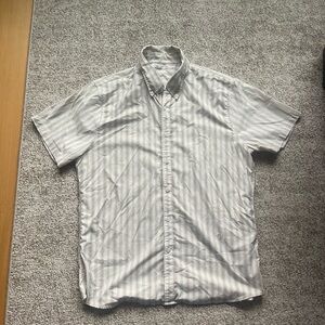 Abercrombie & Fitch Men's Light Gray Striped Shirt